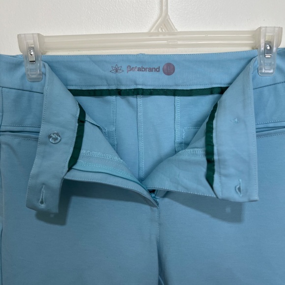 Betabrand Cropped Cuffed Pants Size L Petite in Sky Blue Color - Picture 4 of 9
